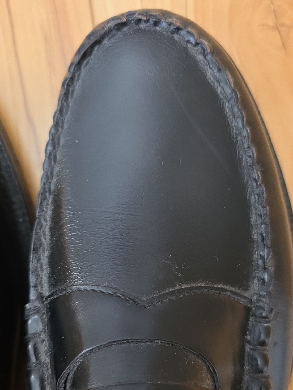 Johnston & Murphy ARISTOCRAFT Vintage Black Leather Penny Loafers Mens 9 - Picture 7 of 11